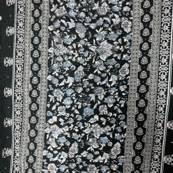 Lucky Brand Bundle Womens Large Black Navy Boho Tops Floral Embroidered Print L - Picture 11 of 16